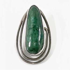 Mid Century Vintage Eliat / King Solomon Stone Sterling Silver Pin / Brooch